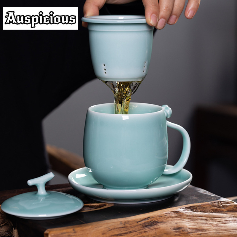400ml Azure Longquan Celadon F - Celadon Ceramic Cup ulasan dan harga
