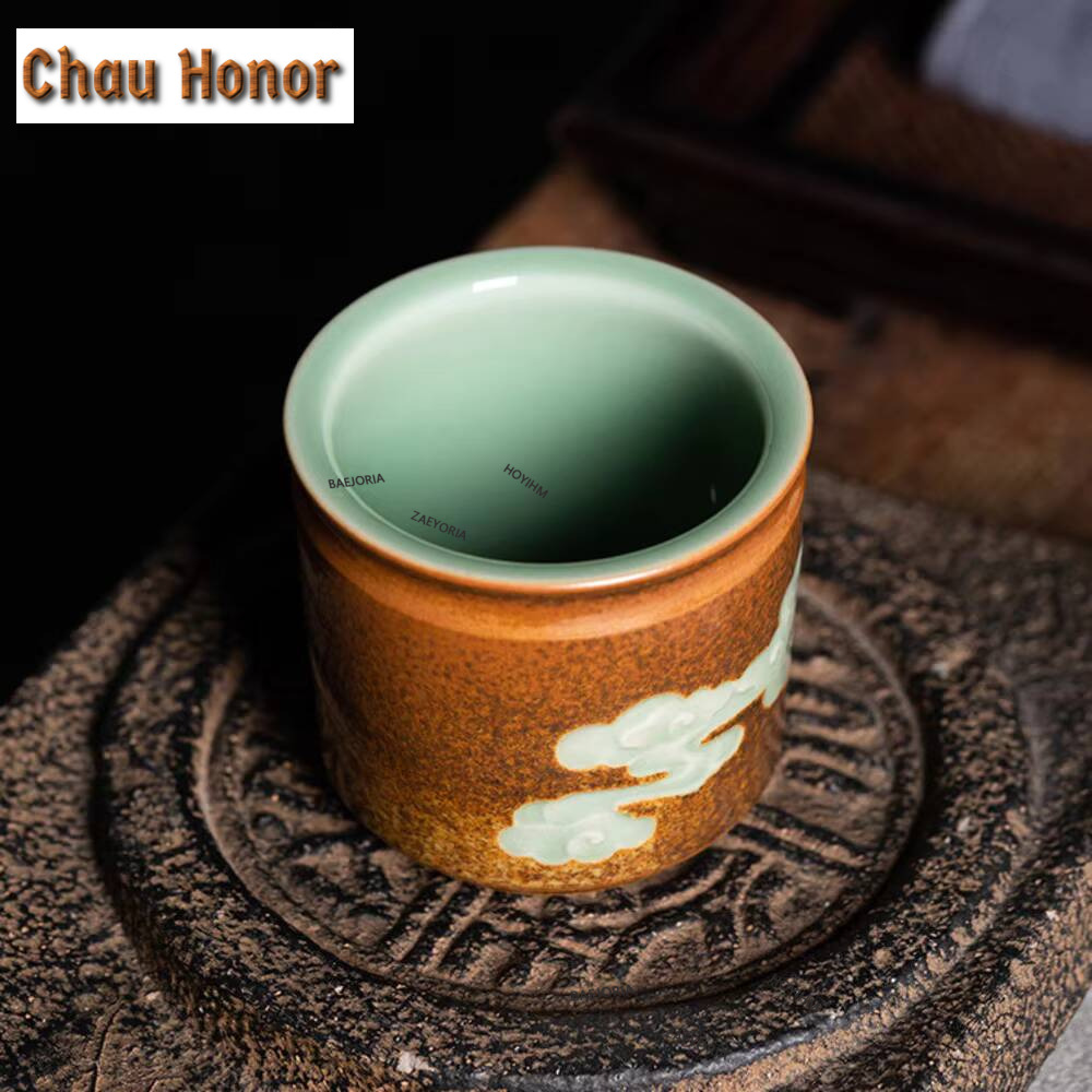 100ML Handmade Longquan Celado - Celadon Ceramic Cup ulasan dan harga