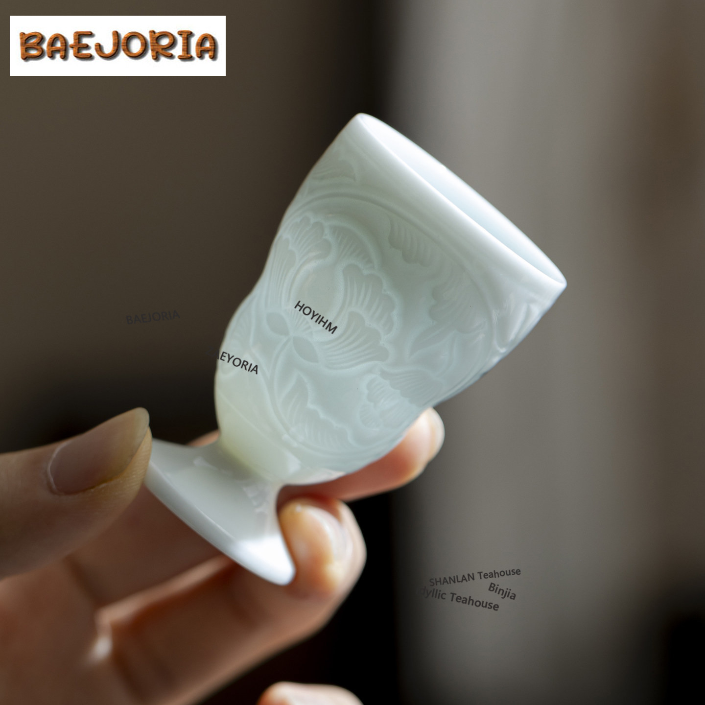 BAEJORIA 25ml Imitation Song H - Celadon Ceramic Cup ulasan dan harga