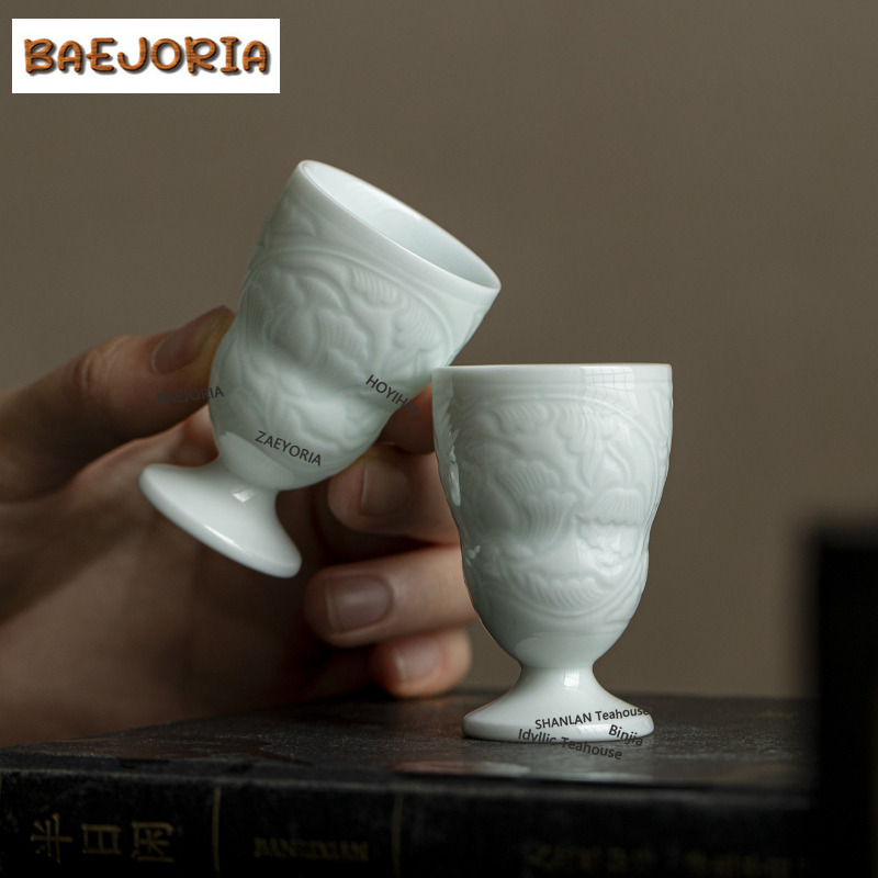 BAEJORIA 25ml Imitation Song H - Celadon Ceramic Cup ulasan dan harga
